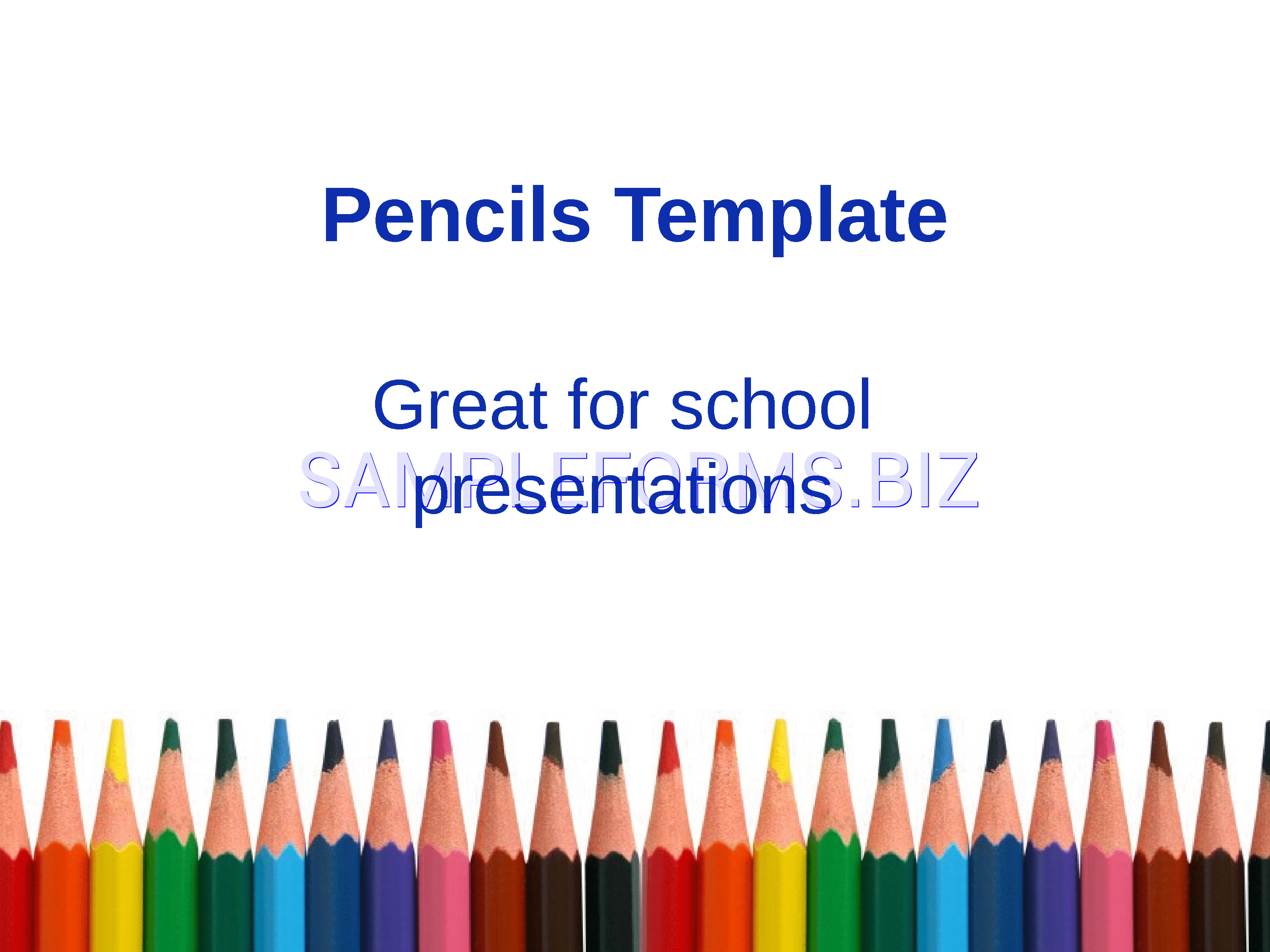 Preview free downloadable Pencil PowerPoint Template in PDF (page 1)